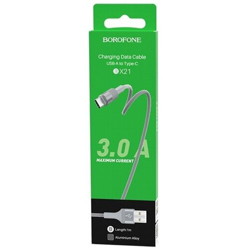 Кабель USB - Apple lightning Borofone BX21 Outstanding Серый