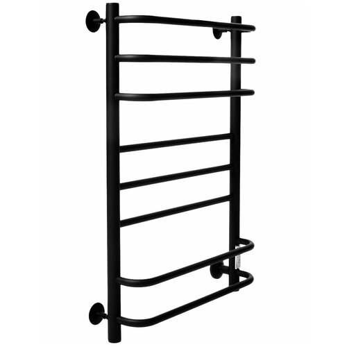Полотенцесушитель В9/10 Р80*50 (СНШ, Черный RAL 9005 (мат), З группы 3*3*2 вставок , Универсальное подключение. С таймером; Правое подкл.)