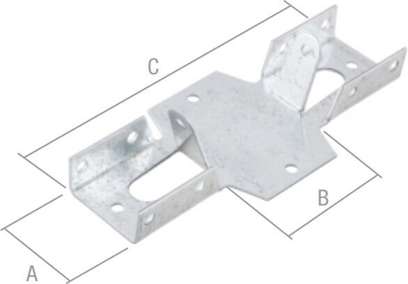 Кронштейн забора внутренний 40х60х174 цинк STARFIX SMP-18282-1 — фото 1