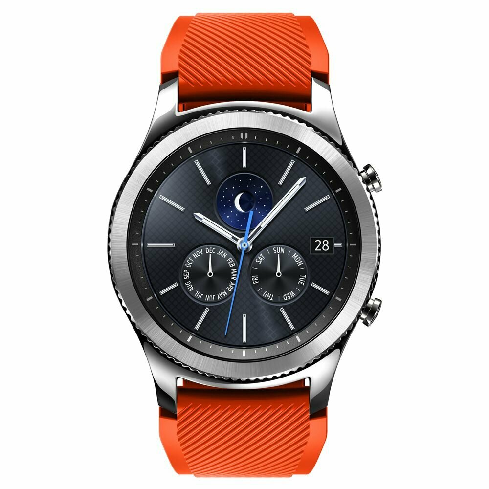 Силиконовый ремешок 22 для Samsung Gear S3 Frontier / S3 Classic - оранжевый