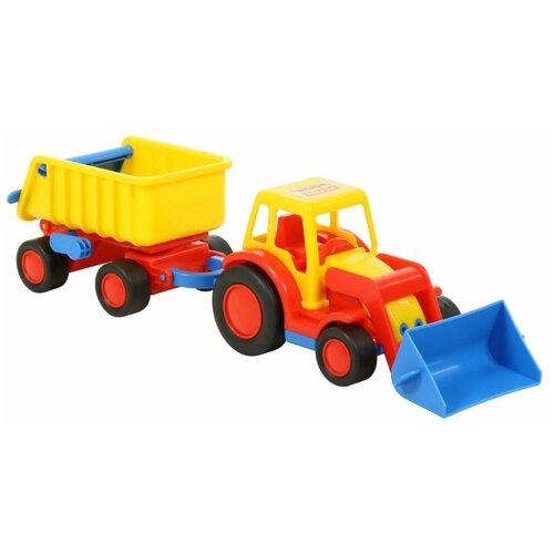 трактор погрузчик базик цвета микс Трактор Wader с прицепом Базик (37657), 41 см