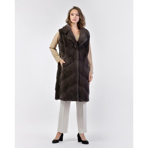 Жилет  Manakas Frankfurt зимний, силуэт прямой, размер 42, коричневый