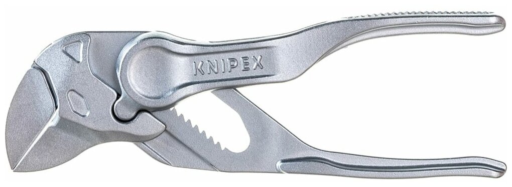 XS Клещи переставные - гаечный ключ, 21 мм (3/4"), L-100 мм, Cr- V, серые KNIPEX 86 04 100 KN-8604100