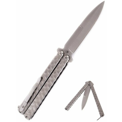 фото Нож- бабочка pirat 114, клипса для крепления, длина лезвия 8,9 см