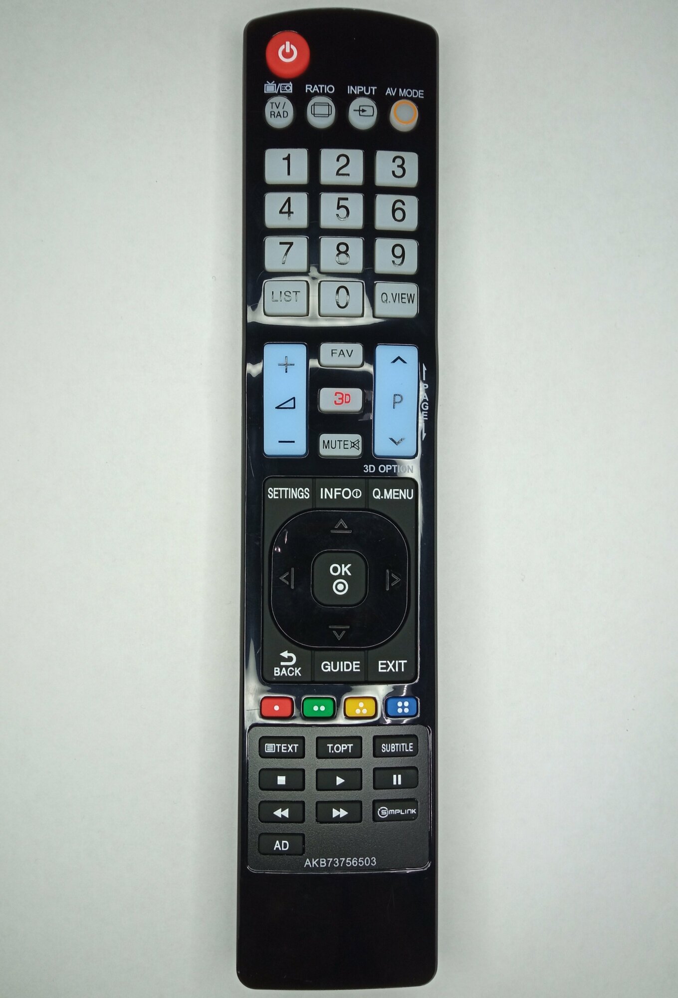 Пульт дистанционного управления LG AKB73756503 ic LCD 3d TV (HLG370) - фото №10