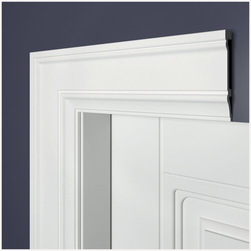 Изображение товара Дверной наличник ударопрочный bello deco Н13 100x23x2200 мм белый.