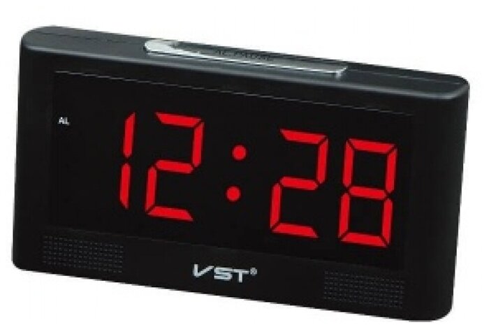 Часы электронные настольные VST-732, с красной подсветкой