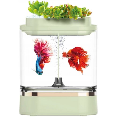 Аквариум (акваферма) Xiaomi Geometry Mini Lazy Fish Tank Pro C300 CN версия (Green, бледно-зеленый)