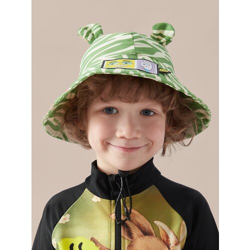 Панама Happy Baby, размер 50, бежевый, зеленый милая летняя детская шапка панама для девочек с принтом детская уличная шляпа от солнца с бантом для девочек детская панама пляжная шапка