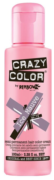 Crazy Color Краситель прямого действия Semi-Permanent Hair Color Cream, 75 ice mauve, 100 мл