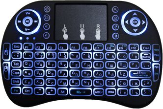 Беспроводная мини-клавиатура PALMEXX с подсветкой /черная