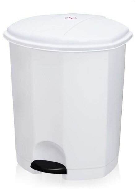 Контейнер для мусора с педалью 11 л.. Мусорное ведро с внутренним контейнером .Цвет -белый/черный . - фотография № 5