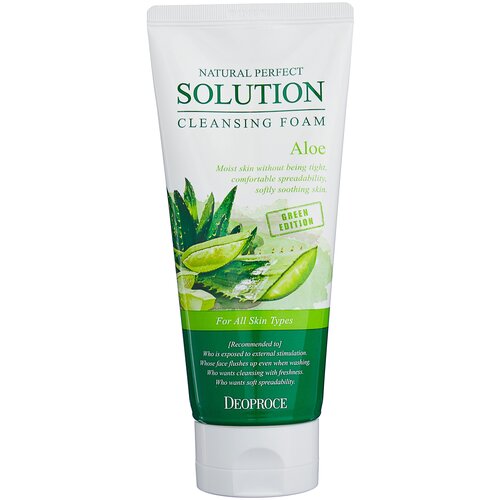 Deoproce Пенка для умывания с экстрактом алоэ / Natural Solution Cleansing Foam Green Aloe, 170 мл