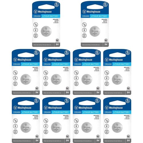 Литиевые батарейки Westinghouse CR2430 10шт.