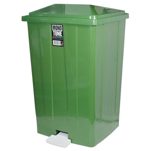 Бак мусорный BORA прямоугольный с педалью 85 л зеленый