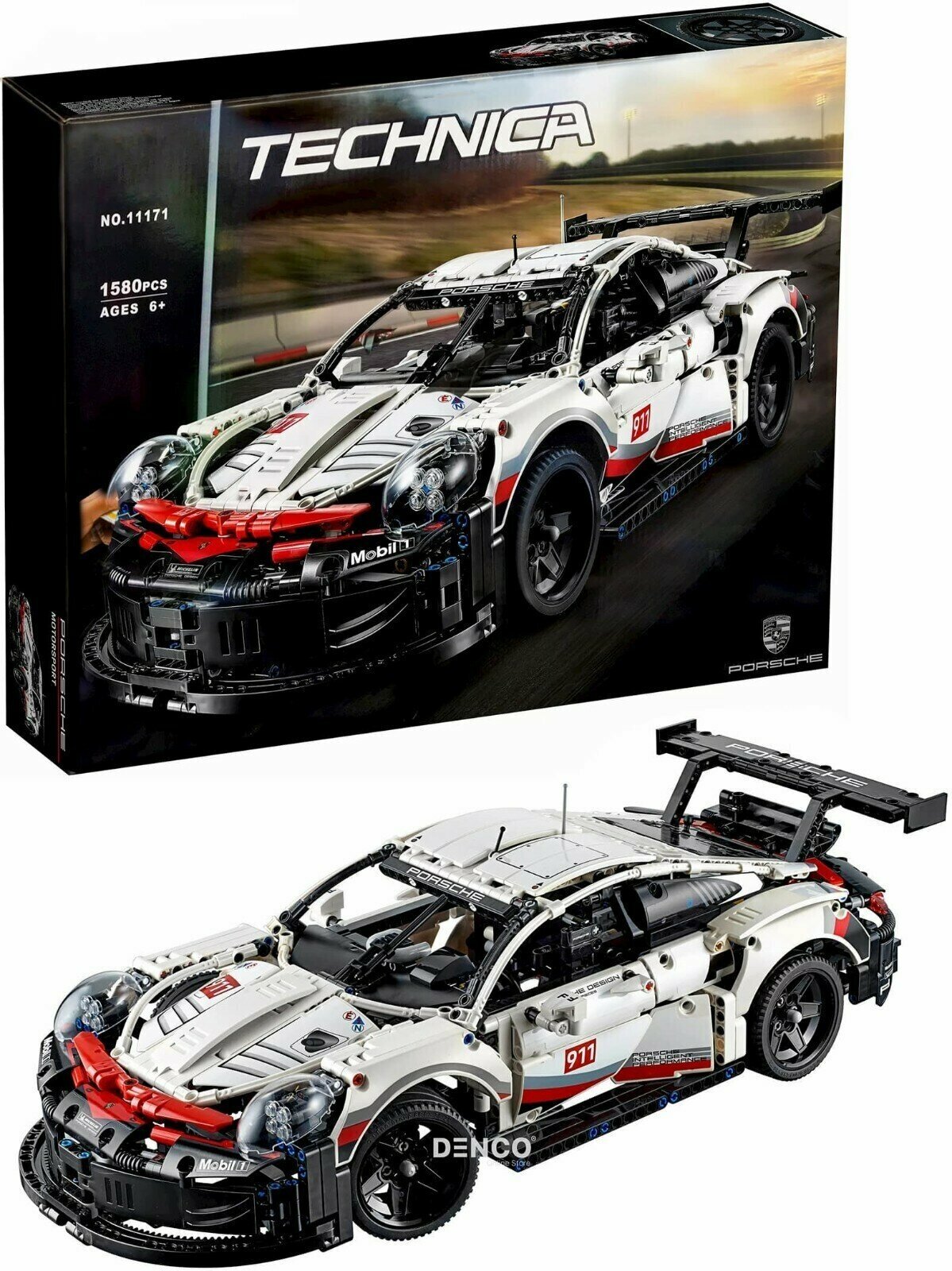 Конструктор Техника Technic "Porsche 911 RSR", 3408 деталей Crazy Daizy /Суперкары / Совместим с лего