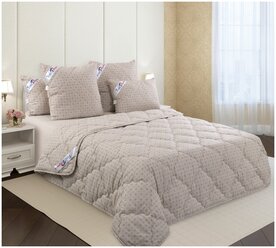 Одеяло "Японский компаньон" стеганое (лен, хлопок 300/перкаль) 1,5-спальное