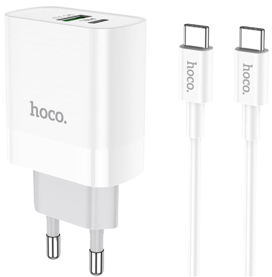 Сетевое зарядное устройство Hoco C80A Rapido PD20W + кабель USB Type-C - USB Type-C 20 Вт