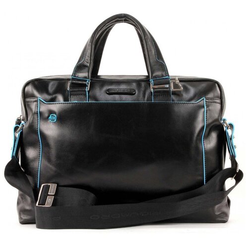 фото Сумка мессенджер piquadro blue square ca3335b2/n, фактура гладкая, черный