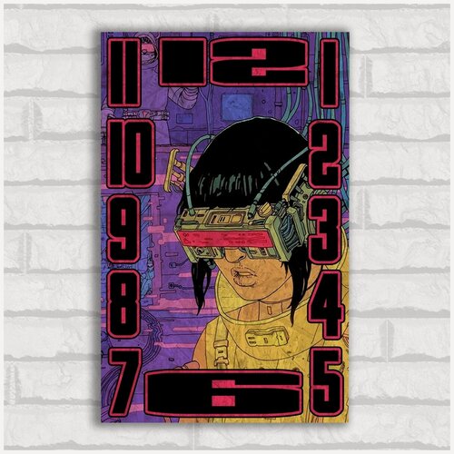 Изображение товара Настенные бесшумные часы ОСП Киберпанк (Cyberpunk, девушка, техника, андроид, робот) - 83