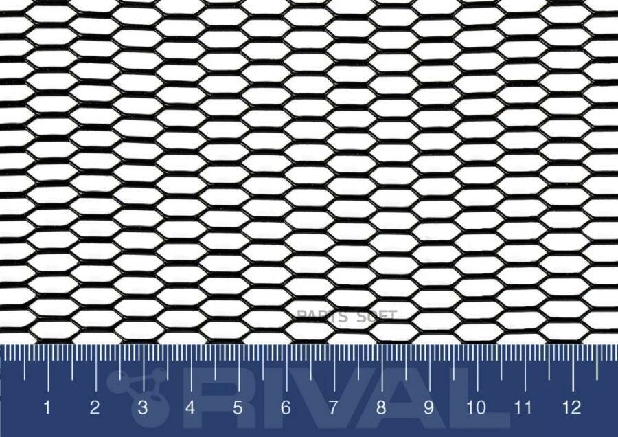 Универсальная сетка Rival 1000х500 H20 для защиты радиатора черная 1  (индивидуальная упаковка) INDIV ZS20013