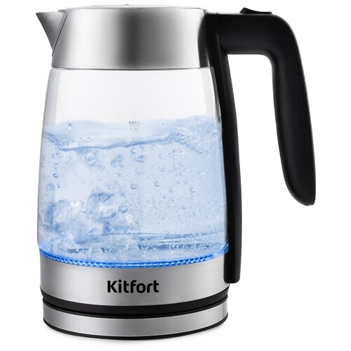 Чайник Kitfort KT-641, серебристый электрочайник чайник kitfort kt 641