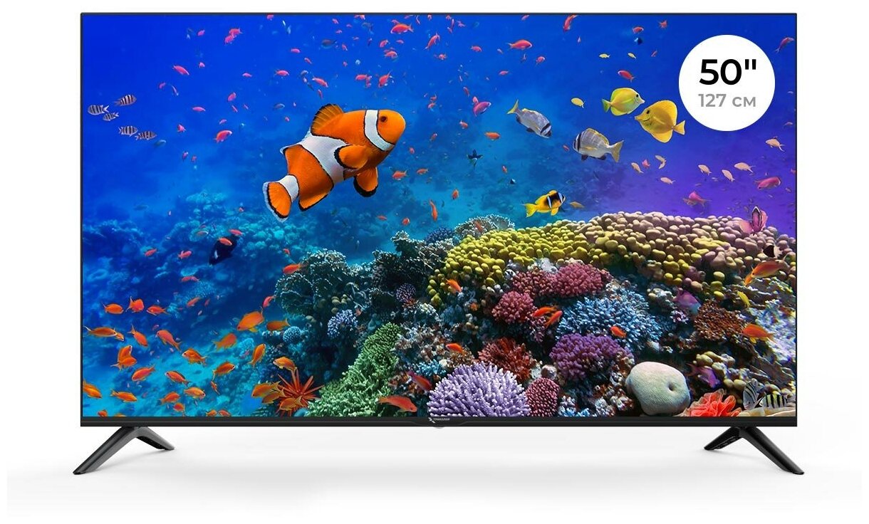 Телевизор Триколор 4K Ultra HD 50 H50U5500SA (+1 год подписки), черный