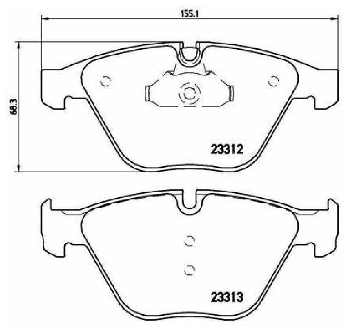 Колодки тормозные дисковые BREMBO P06054