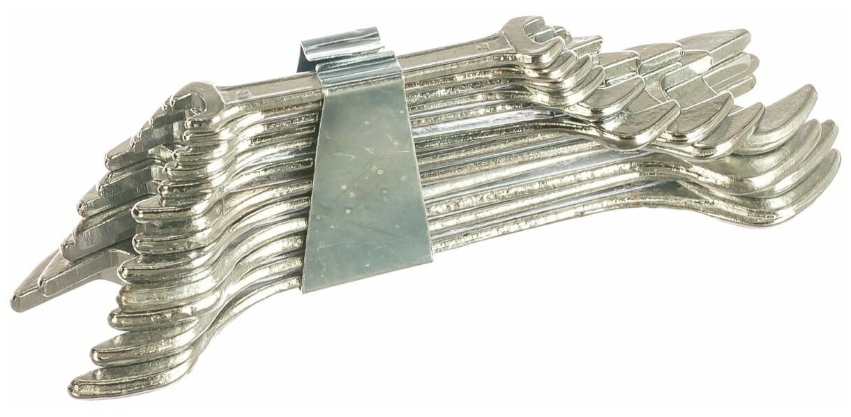 Ключи с открытым зевом, 6-32 мм, набор 12 шт, 35D257 - фотография № 1