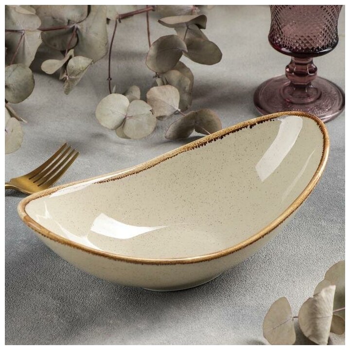 фото Салатник 'Опал', 25х13х8 см, цвет бежевый