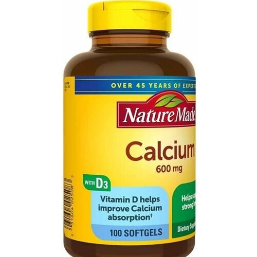 Кальций 600мг + D3 - Nature Made Calcium 600 + D3 (100шт) кальций d3 dr mybo calcium citrate oyster в таблетках 90 шт