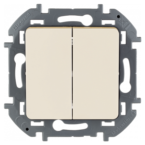 Выключатель двухклавишный слоновая кость 673621 LEGRAND INSPIRIA