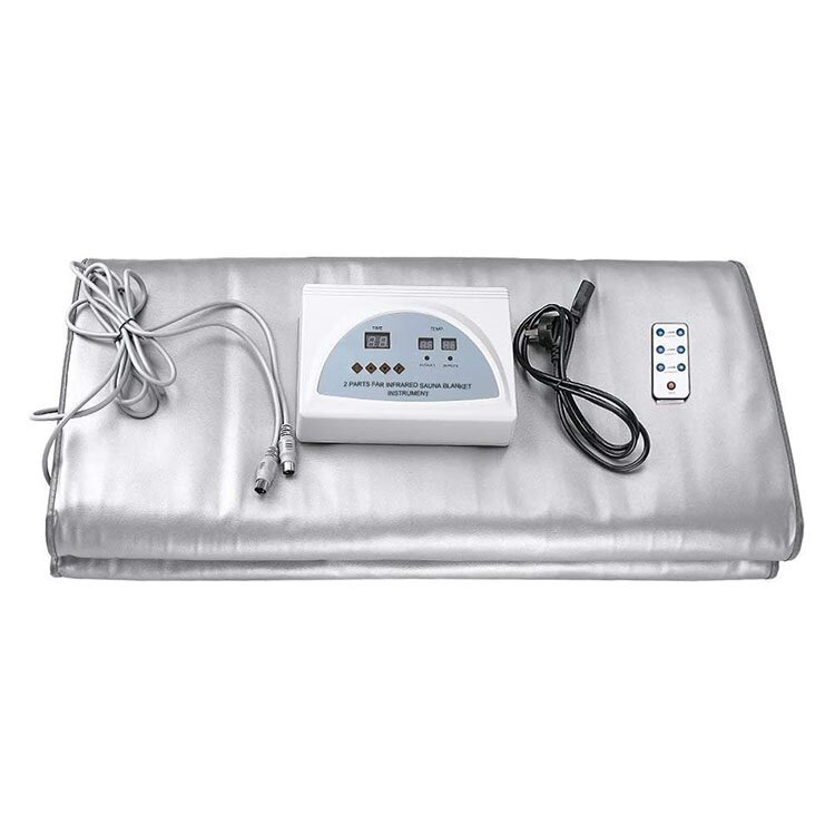 Двухсекционное инфракрасное электрическое одеяло для обертывания MSTB-001: для дома СПА салонов/регулировка температуры/таймер/пульт.