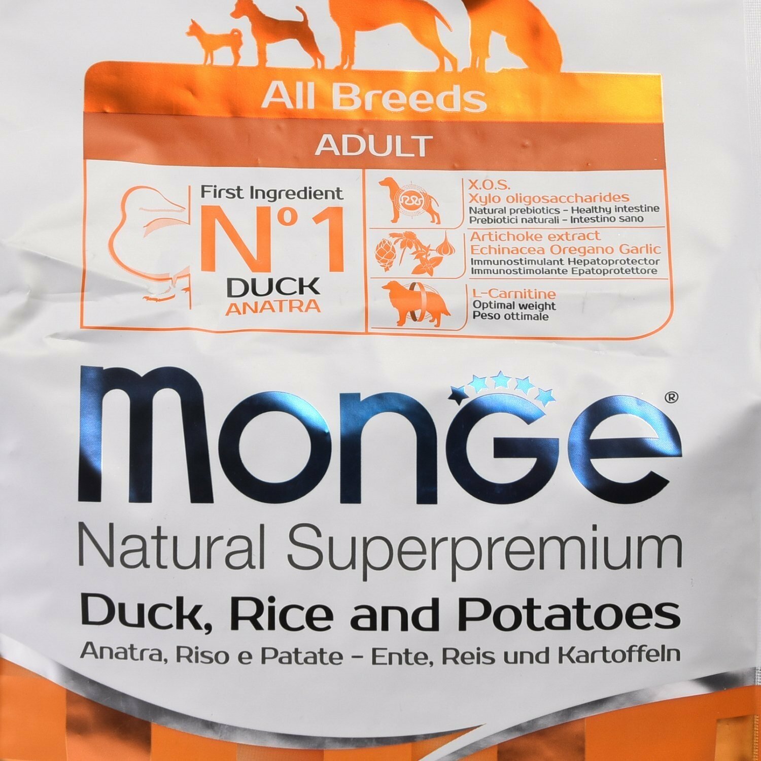 Сухой корм Monge Speciality для взрослых собак всех пород, утка/рис/картофель, 12кг - фото №18