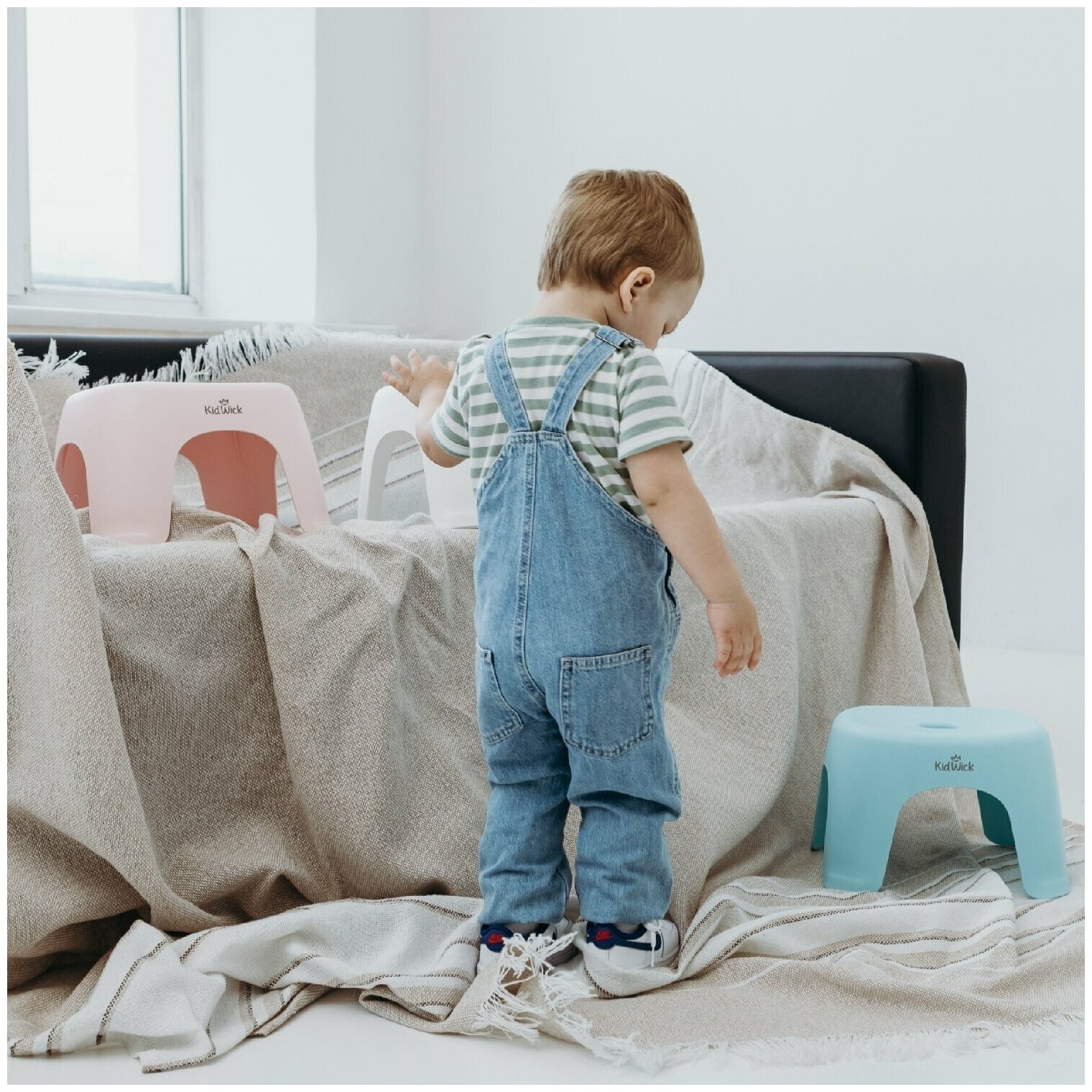 Стульчик детский, подставка для ног детская Kidwick Риф, серый, 2 шт - фотография № 10