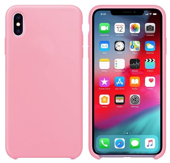 Чехол-накладка для iPhone XS Max SILICONE CASE NL розовый (6)