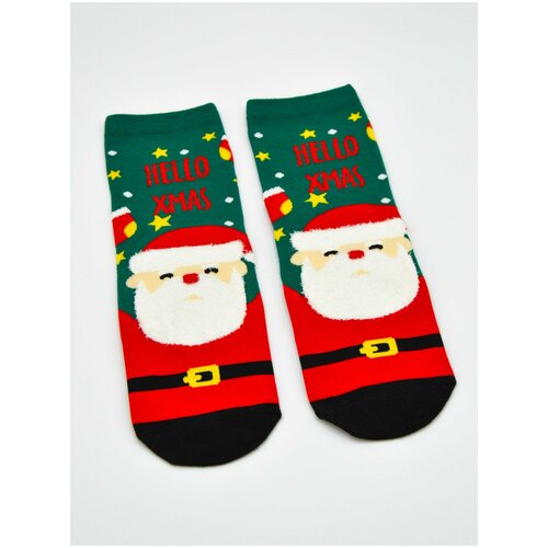 фото Носки мини, размер 36/41, черный, зеленый, белый, красный