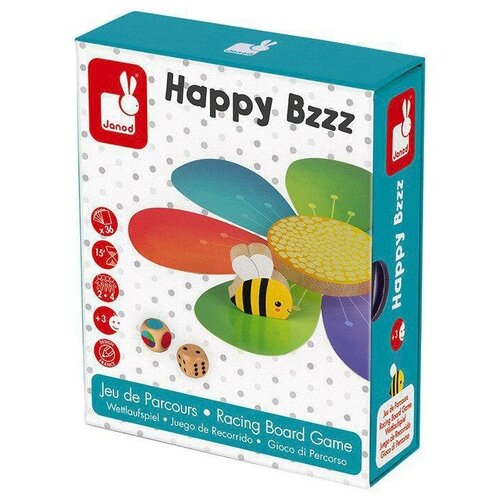 Купить Настольная игра Janod «Счастливая пчелка» J02697, бумага/дерево/картон