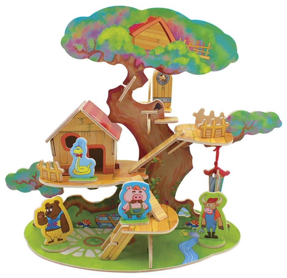 Сборная модель REZARK Лесные домики. Дом на дереве FHS-004