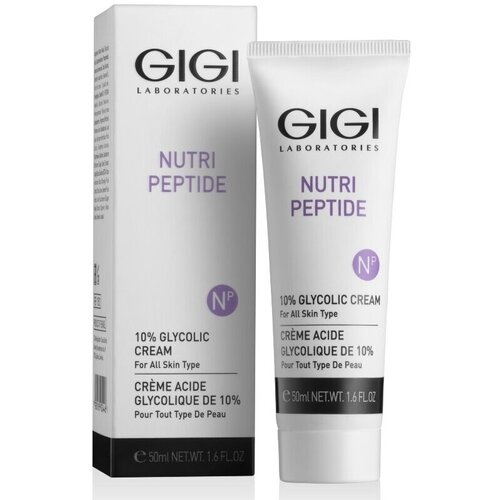 GIGI Nutri-Peptide 10% Glycolic Cream - Крем ночной с 10% гликолиевой кислотой для всех типов кожи 50 мл