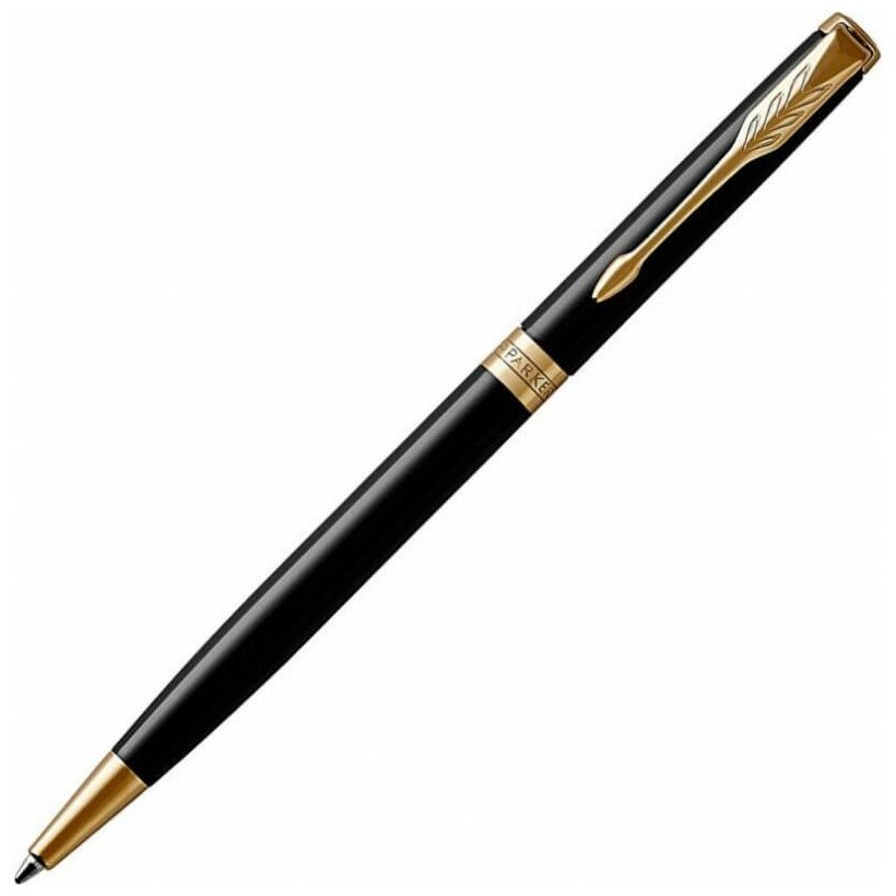 Шариковая ручка Parker Sonnet Slim Core K430, Lacquer Deep Black GT 1931498