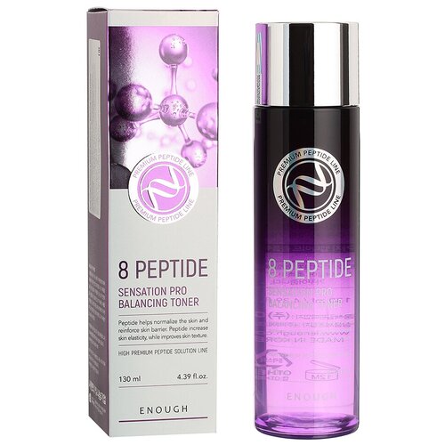 ENOUGH Premium 8 Peptide Sensation Pro Balancing Toner 130ml, Тонер антивозрастной с комплексом пептидов 130 мл.