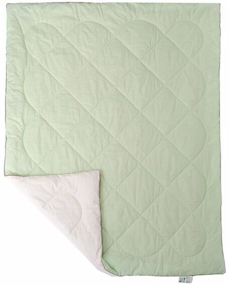 Одеяло двустороннее всесезонное из хлопка и льна 1,5 спальное стеганое "Равновесие" размер 140*205 см.