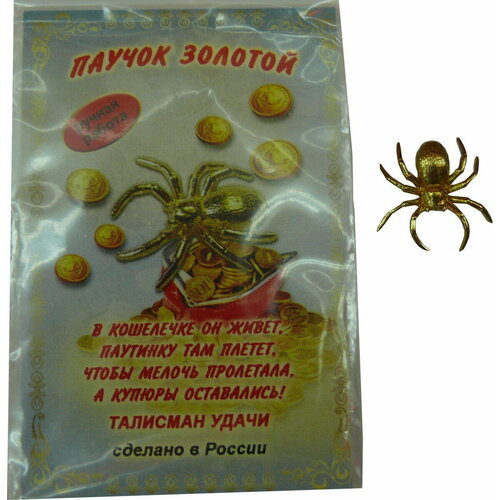 Кошельковый талисман оберег в кошелек Денежный паук