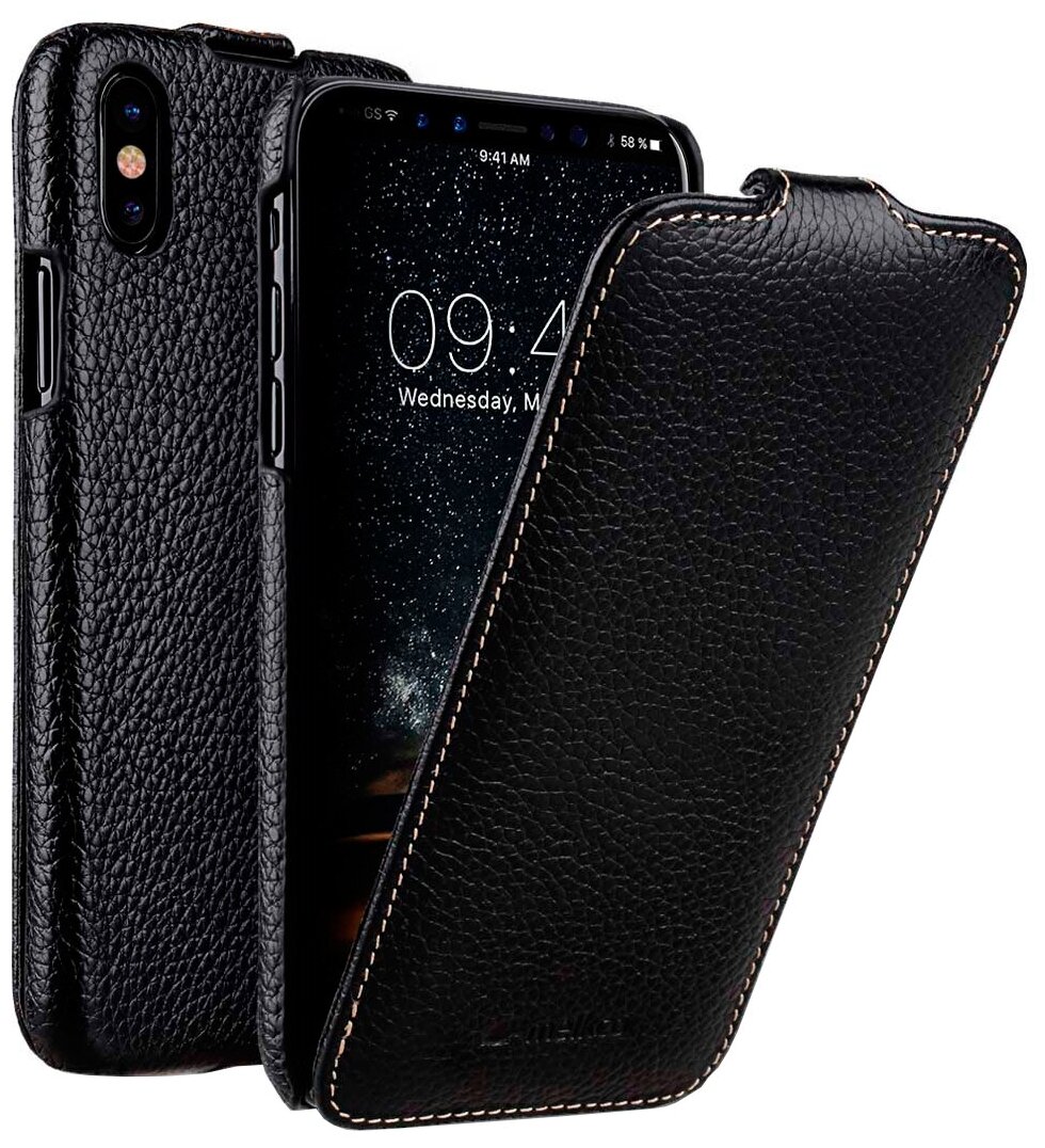 Кожаный чехол Melkco для Apple iPhone X/XS - Jacka Type - черный