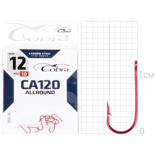 крючки cobra allround сер ca121mix разм 012 10шт Крючки Cobra ALLROUND сер. CA120 разм. 012 10шт.