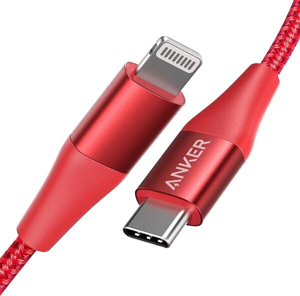 Anker Кевларовый кабель Anker Powerline+ II USB-C to Lightning Cable 90 см. Red красный A8652H91 / A8652091