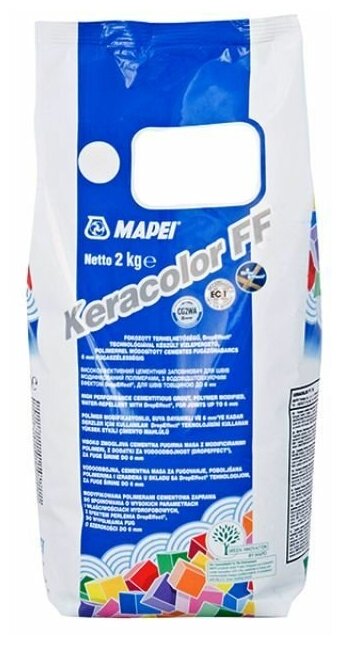 Затирка Mapei Keracolor FF №114 антрацит 2 кг - фотография № 2