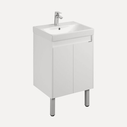 Изображение товара Набор AQUATON Тумба Сканди Doors 55 белая с раковиной Адриана 55 1A2788K0SD010