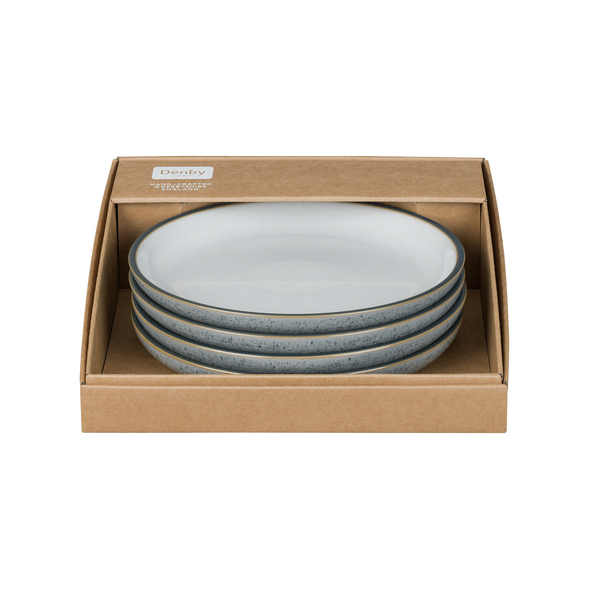 Набор тарелок Denby Studio Grey 21 см 4 шт белый - фото №8